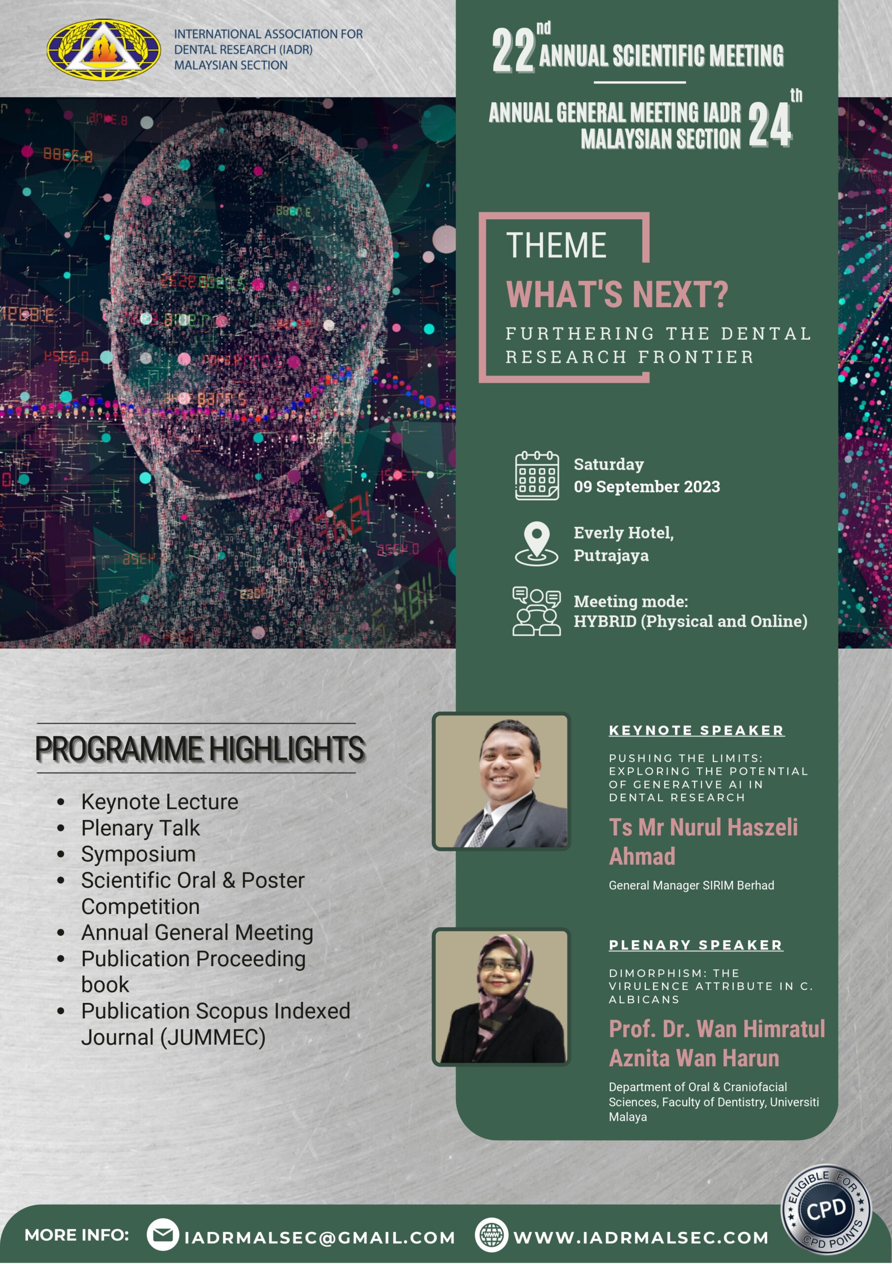 22nd Annual Scientific Meeting & 24th Annual General Meeting IADR Malaysian Section
